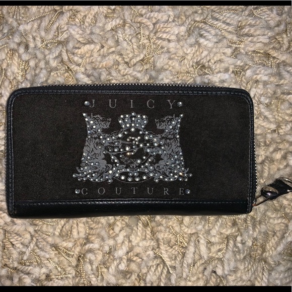 Juicy Couture Handbags - Juicy Couture Black Velour Wallet